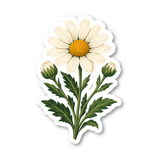 Vintage Botanical Flower Stickers Vinyl Sticker