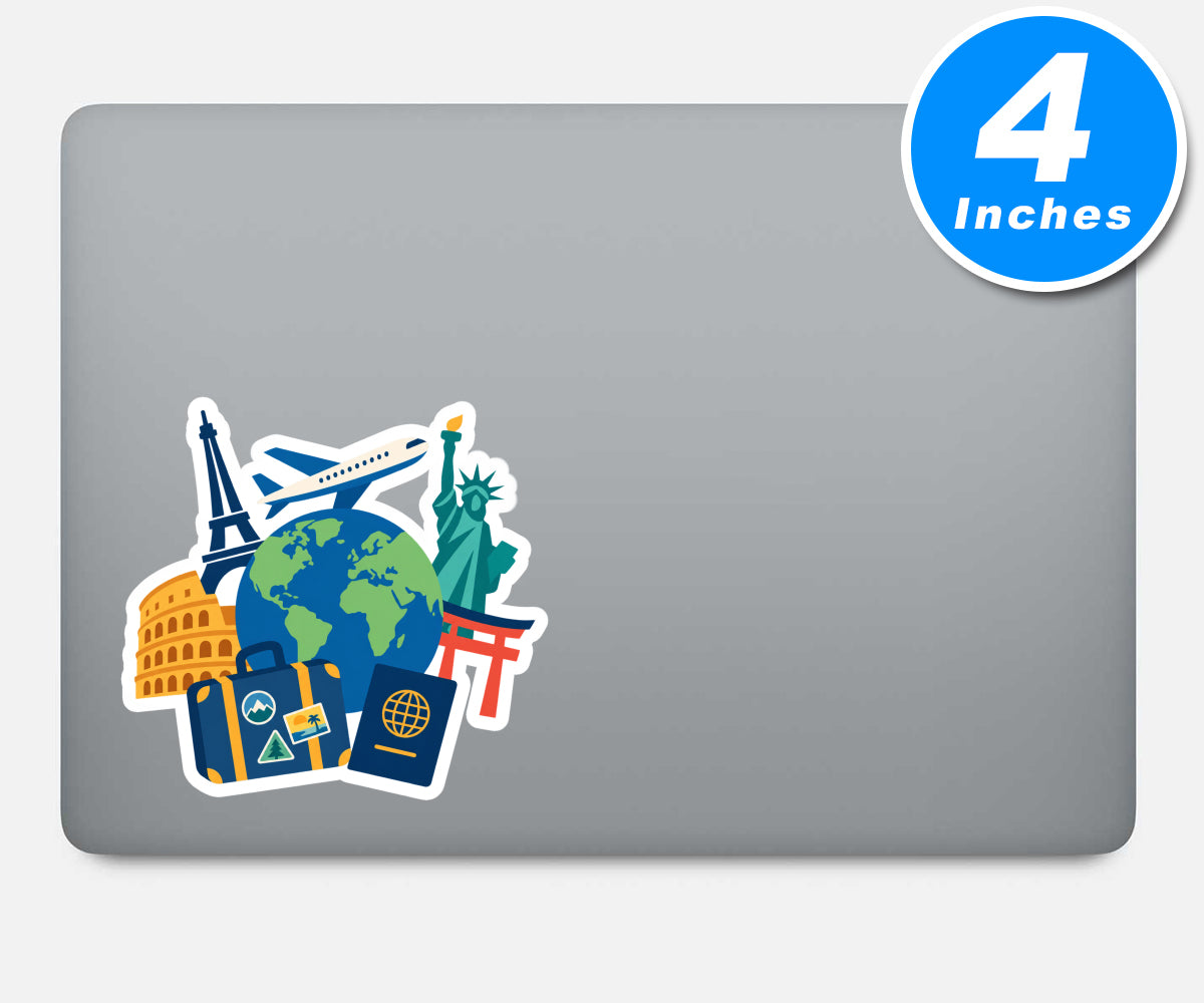 World Travel Stickers Vinyl Stickers