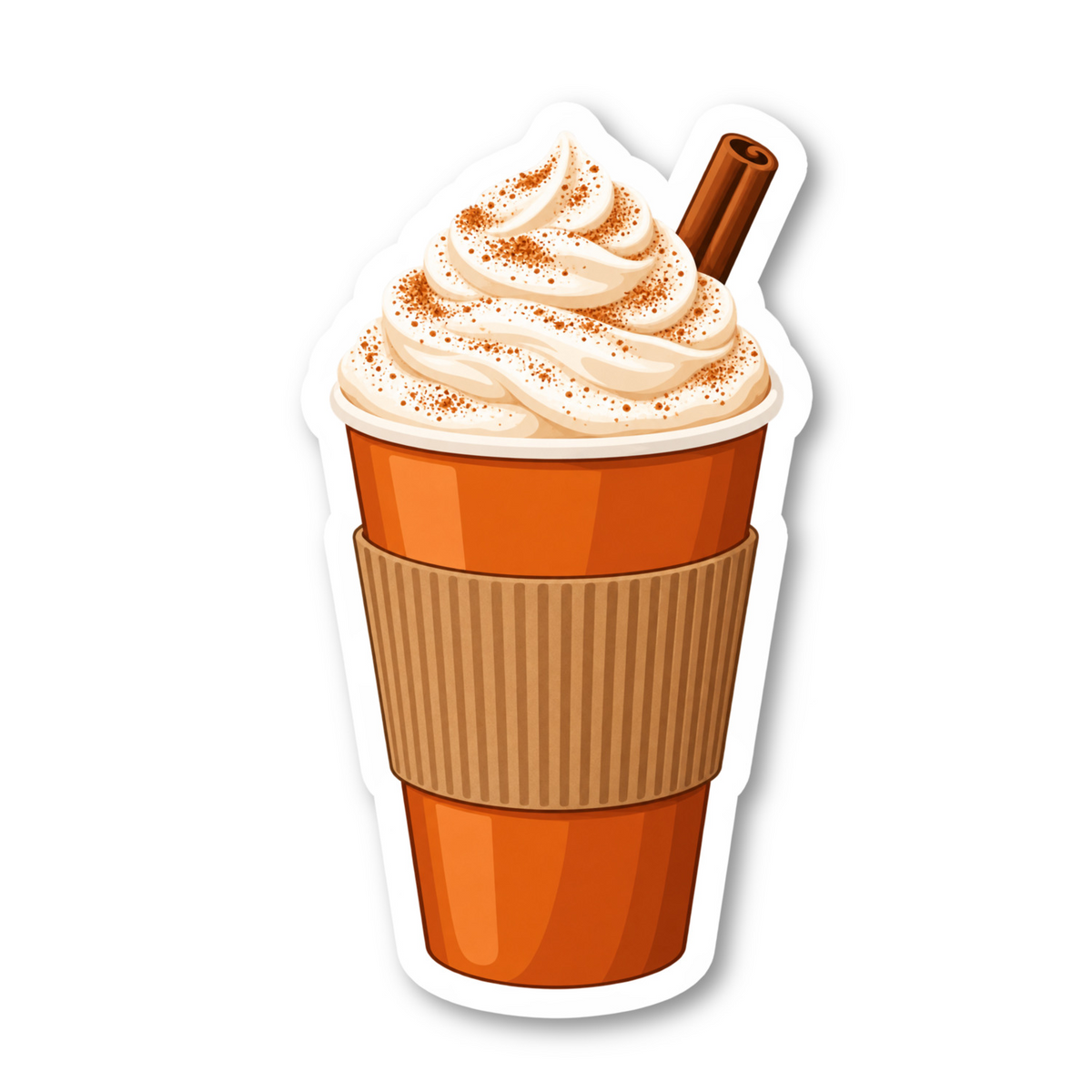 Fall Pumpkin Spice Latte Sticker Vinyl Sticker