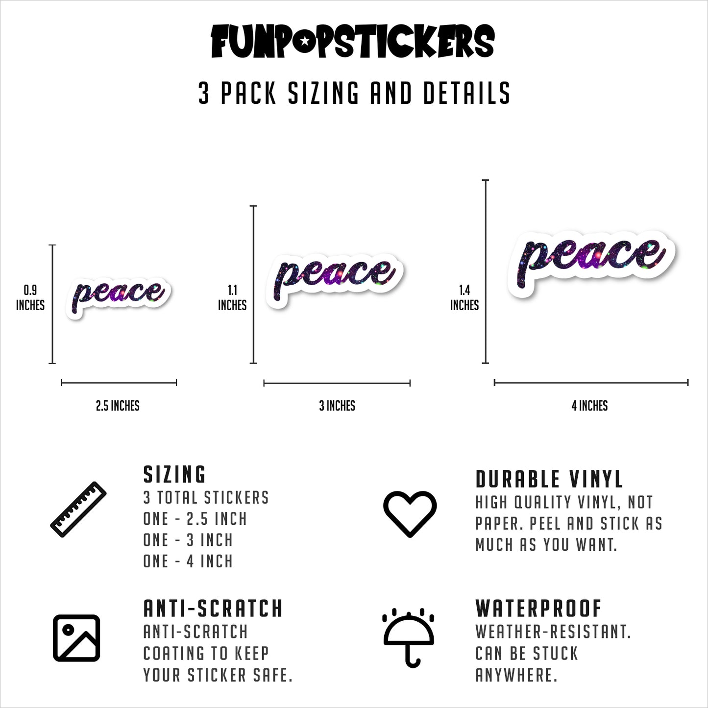 Peace Vinyl Stickers