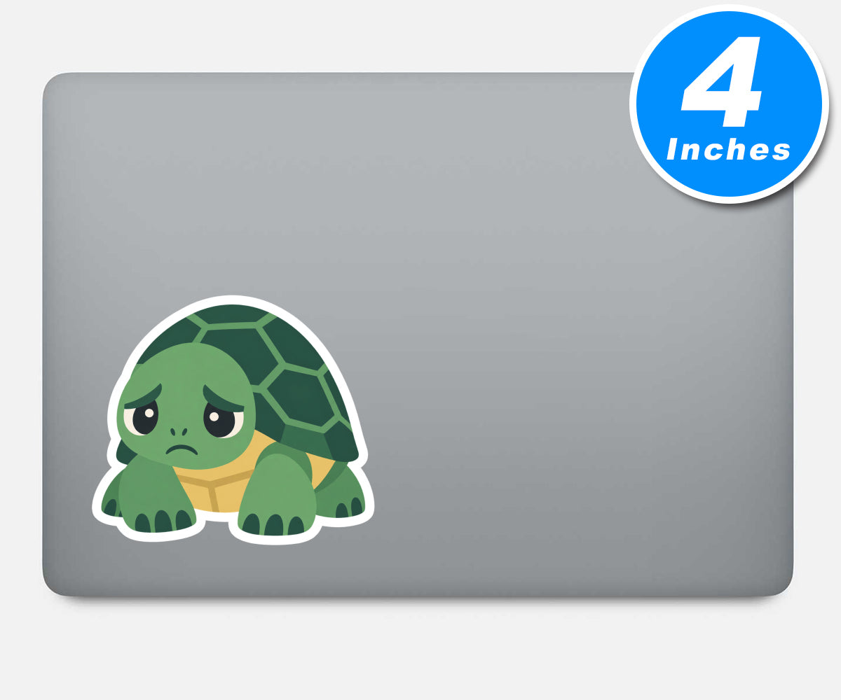 Sad Turtle Vinyl Stickers