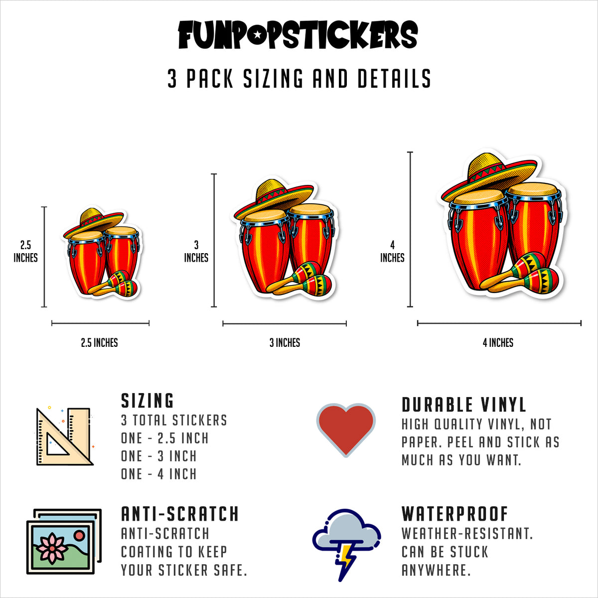 Latin Music Vinyl Stickers