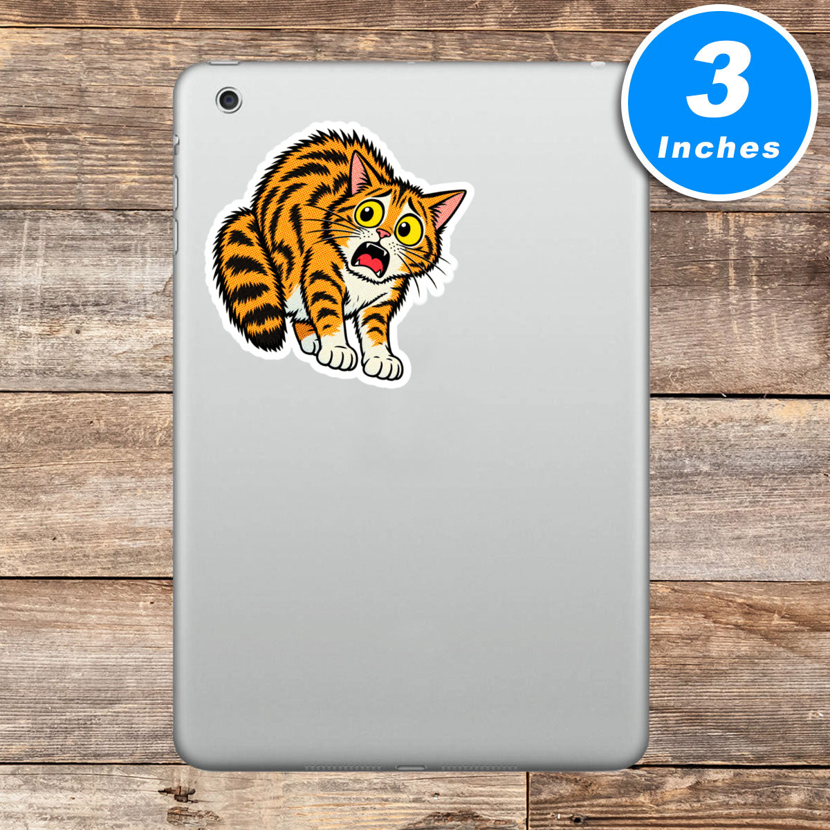 Scared Cat Sticker Vinyl Stickers