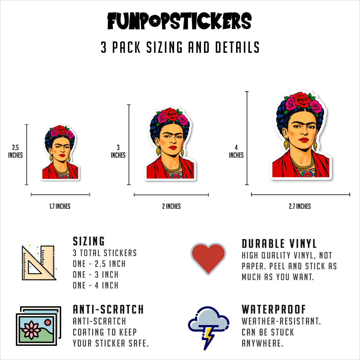 Latin Famous People Vinyl Stickers