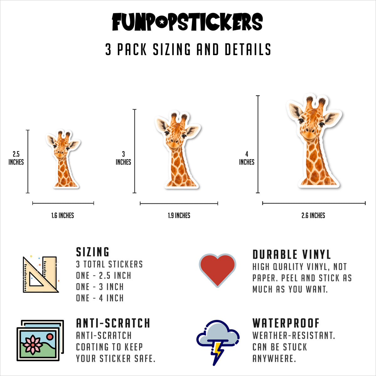 Giraffe Stickers Vinyl Stickers