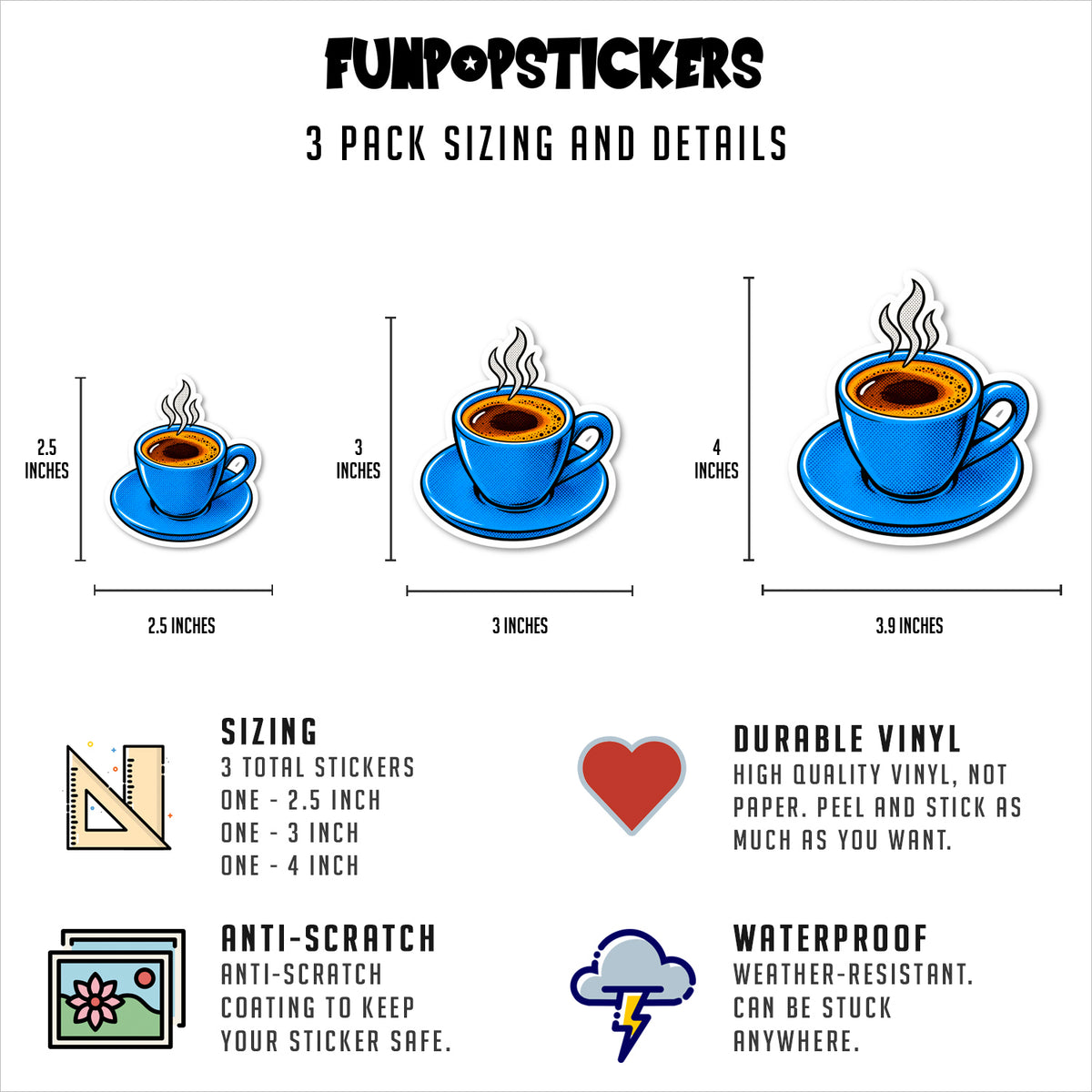 Pero First Cafecito Sticker Vinyl Stickers