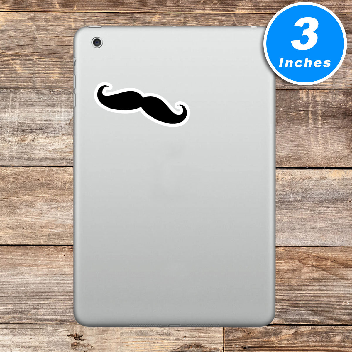 Mustache Fancy Curled Vintage Mustache Vinyl Stickers