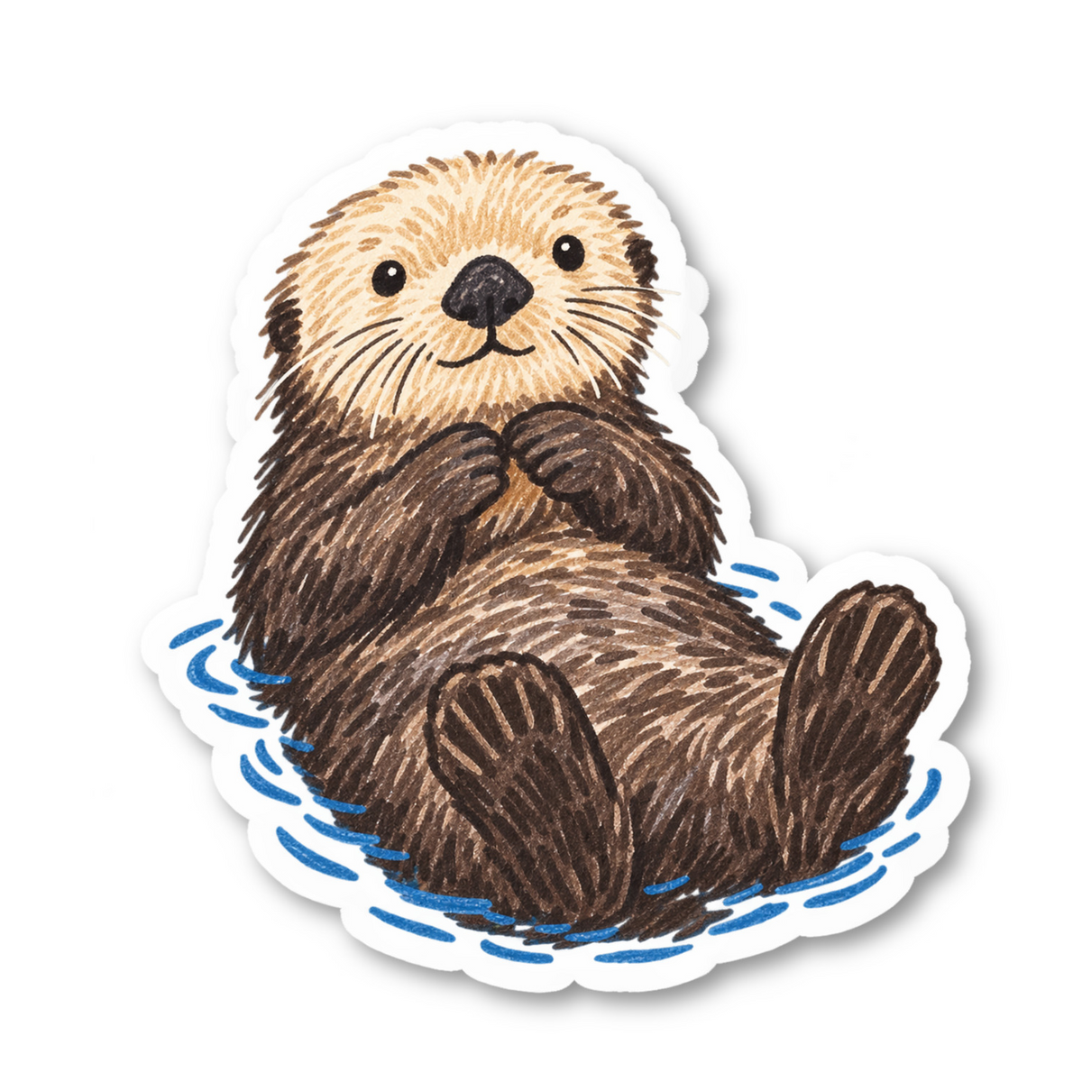 Sea Otter Stickers Vinyl Sticker