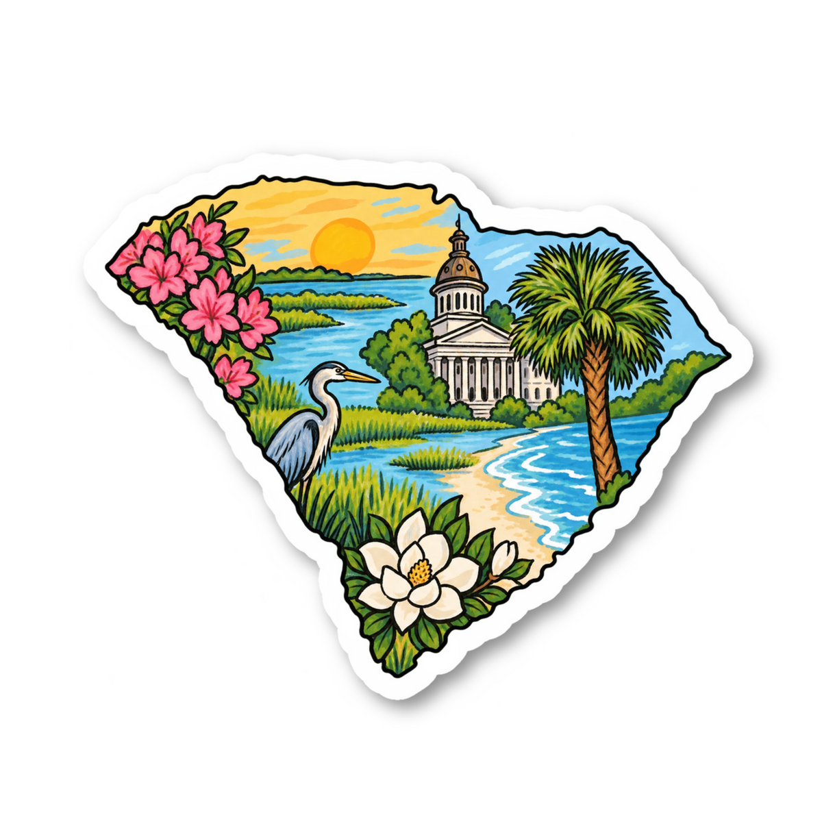 South Carolina Vinyl Sticker