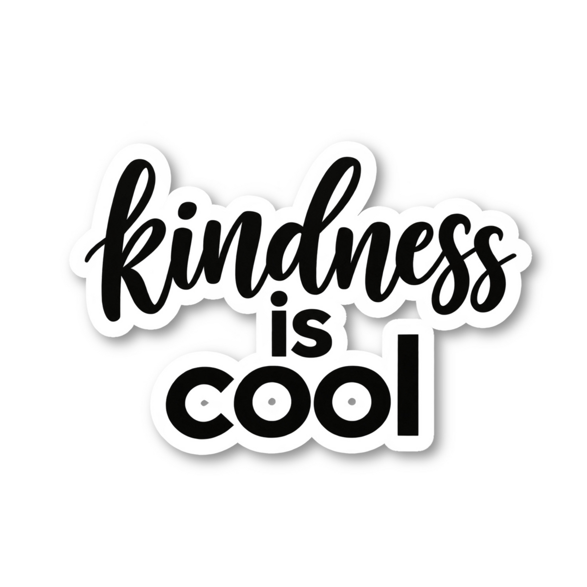 Kindness Is Cool Quote Vinyl Sticker