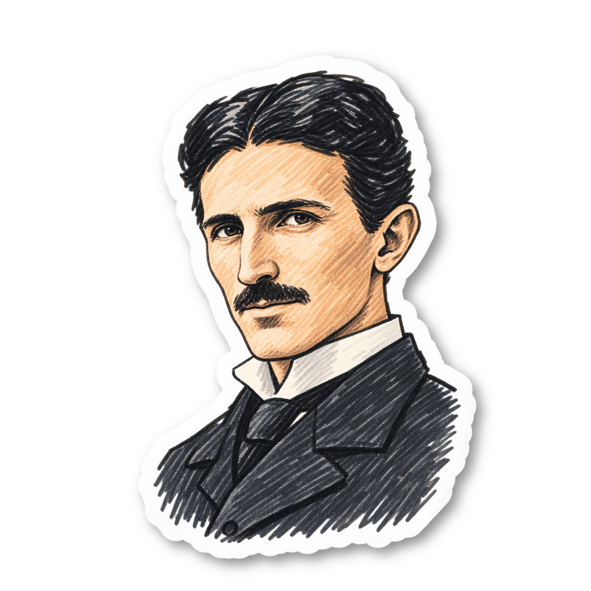 Nikola Tesla Car Stickers Vinyl Sticker