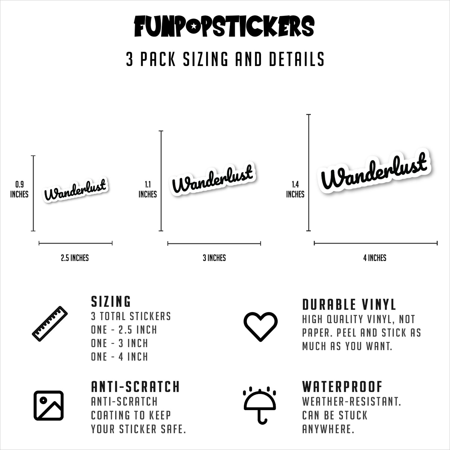 Wanderlust Vinyl Stickers