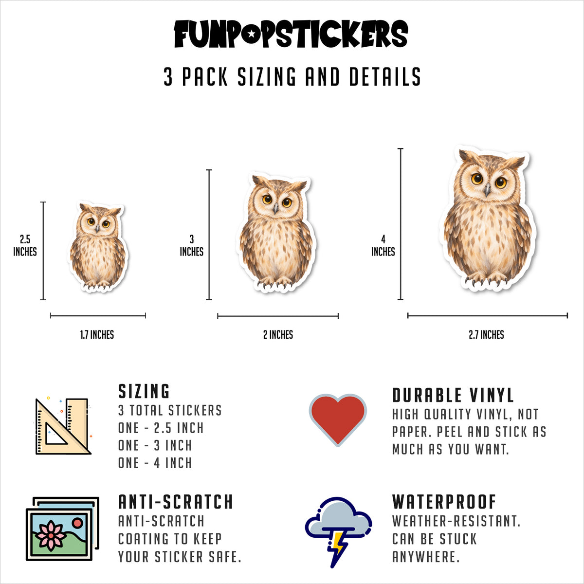 Owl Stickers Vinyl Stickers