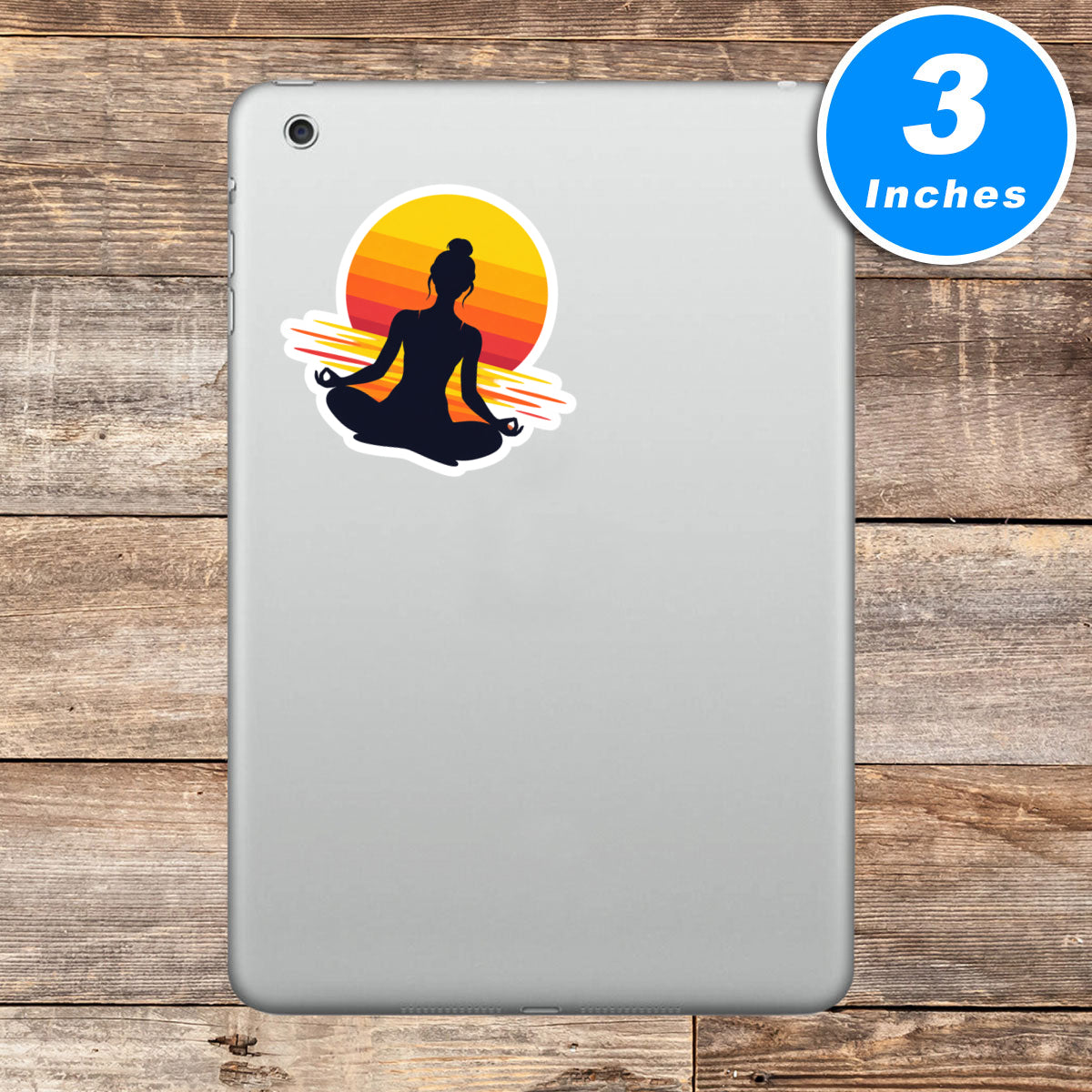 Yoga Meditation Sunset Sticker Vinyl Stickers