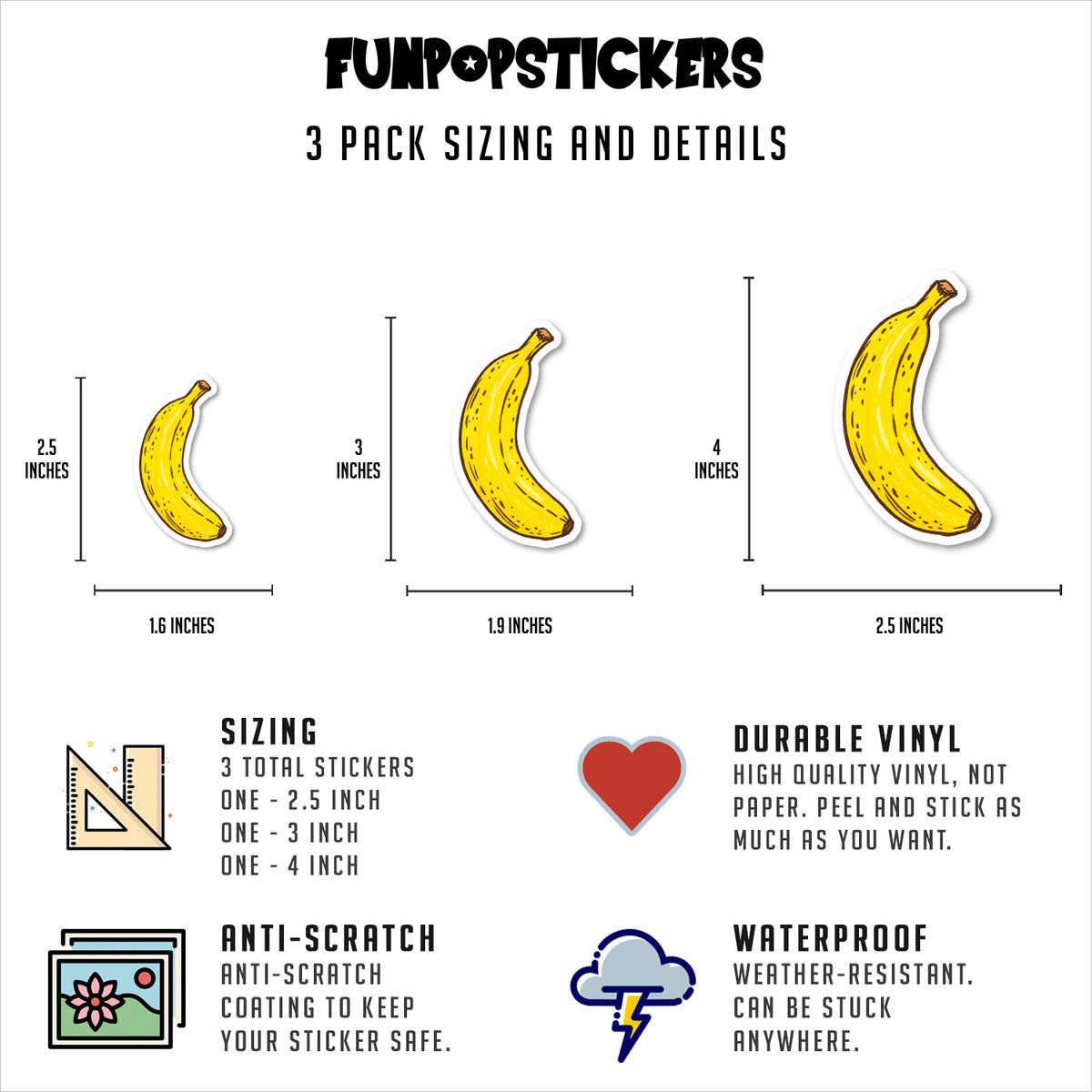 Banana Vinyl Stickers