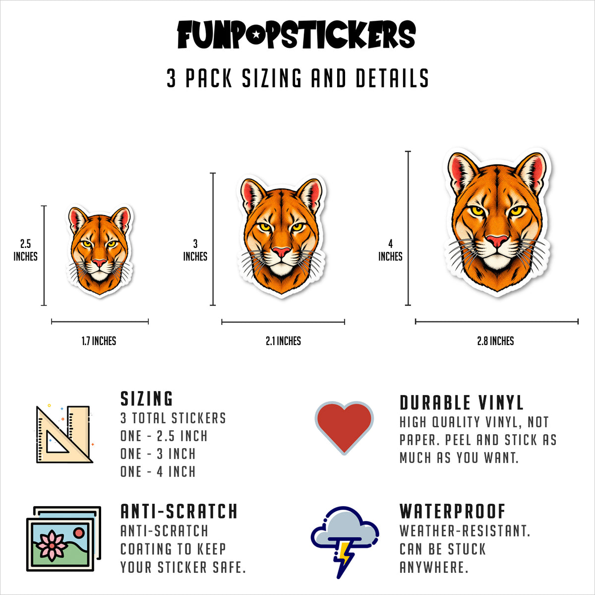 Cougar Sticker For Car Vinyl Stickers