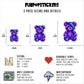 Tie Dye Bear Stickers Vinyl Stickers