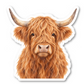 Highland Cow Stickers Vinyl Sticker
