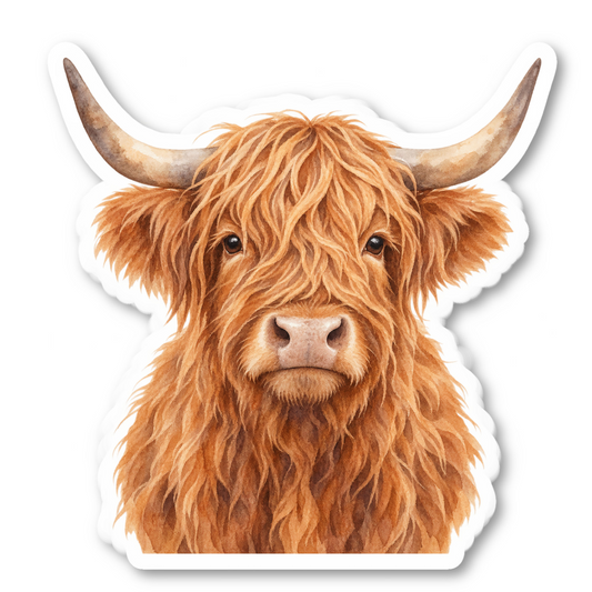 Highland Cow Stickers Vinyl Sticker