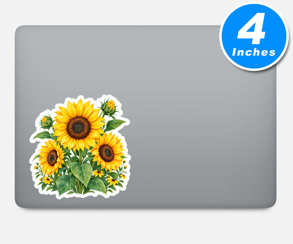 Watercolor Sunflower Garden Sticker Vinyl Stickers