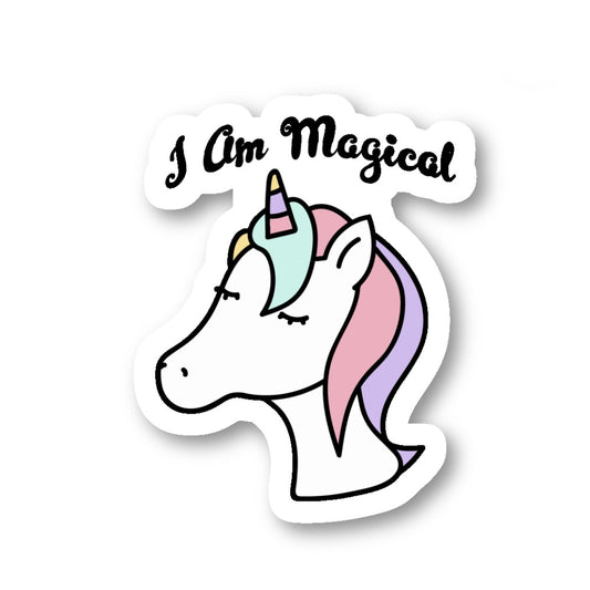 I Am Magical Unicorn Vinyl Sticker