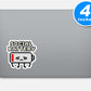 Social Battery Low Quote Vinyl Stickers