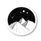 Space Mountains Vinyl Sticker