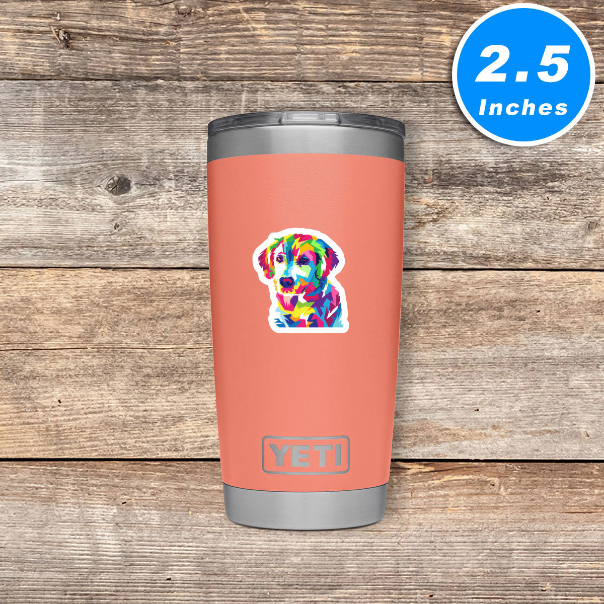 Colorful Dog Vinyl Stickers