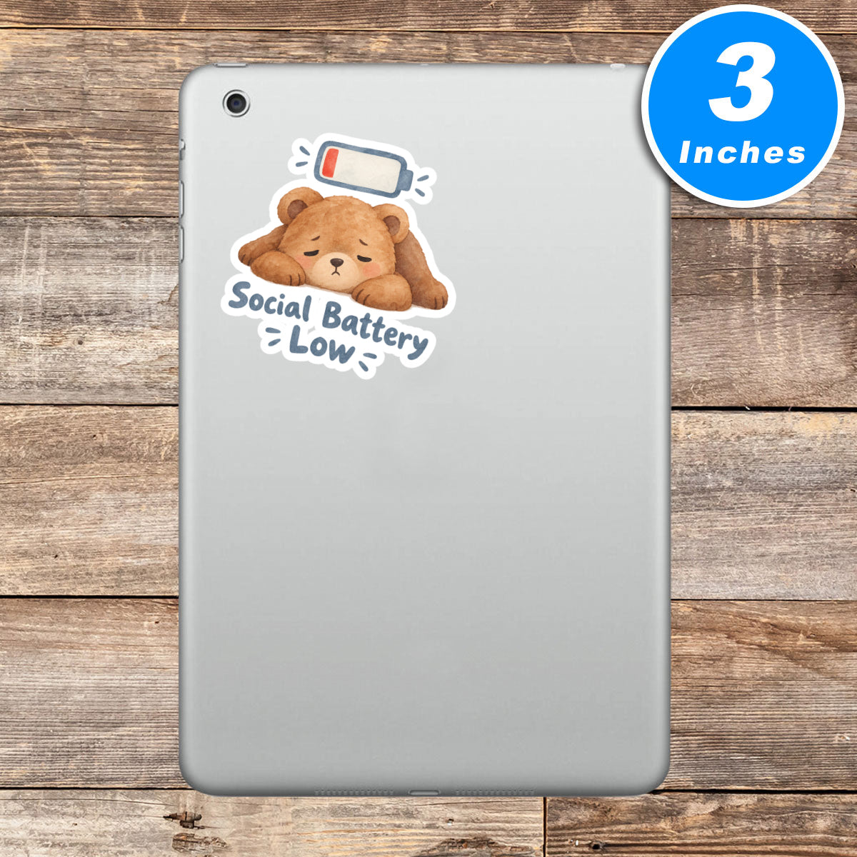 Social Battery Low Quote Vinyl Stickers