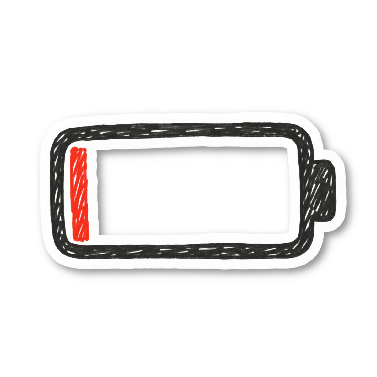 1 Percent Battery Vinyl Sticker