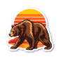 California Bear Sunset Sticker Vinyl Sticker