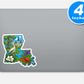 Louisiana Vinyl Stickers