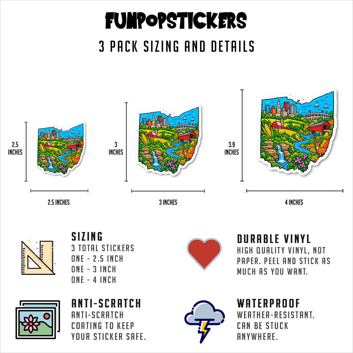 Ohio Vinyl Stickers