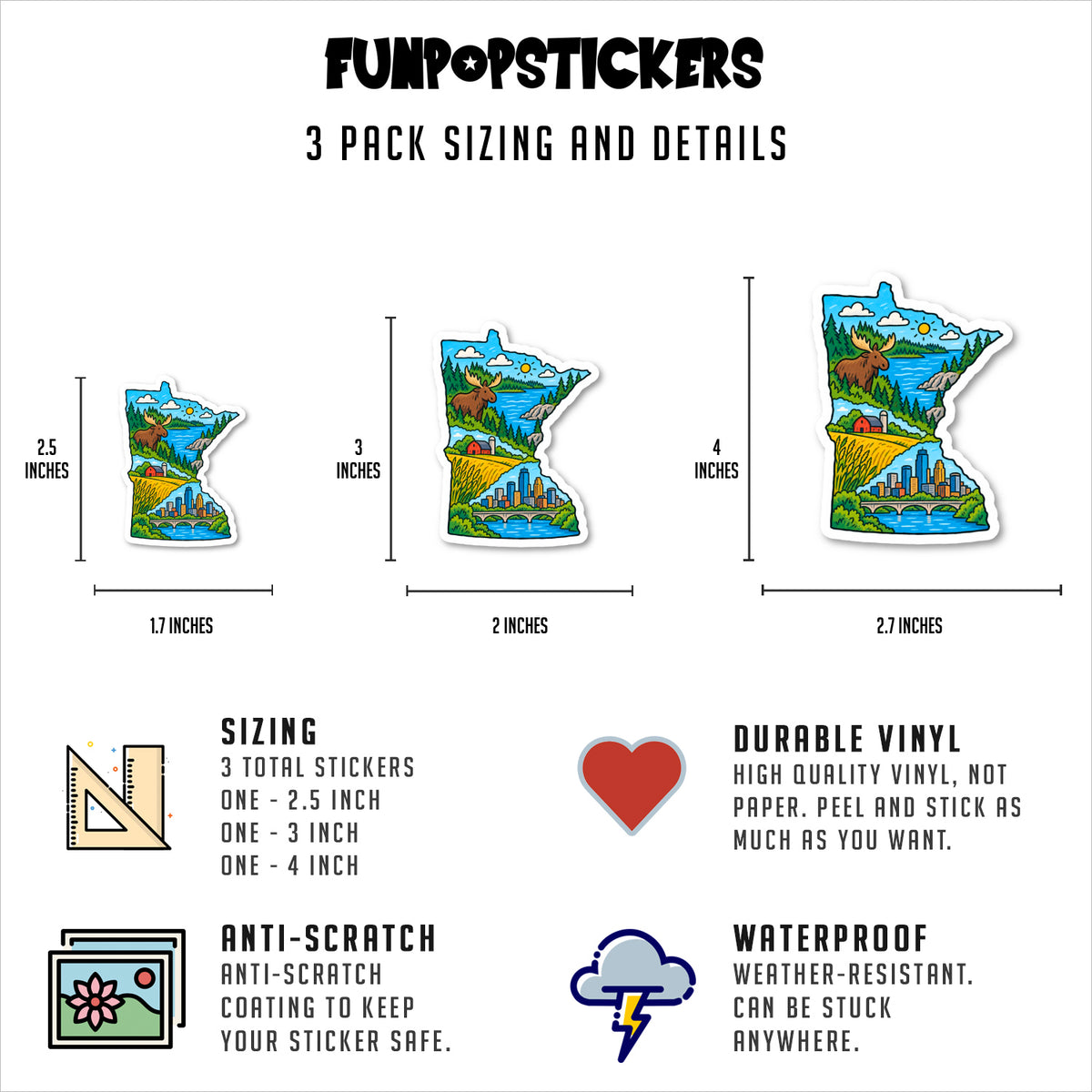 Minnesota Vinyl Stickers