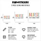Nurse Love Inspire Heal Vinyl Stickers