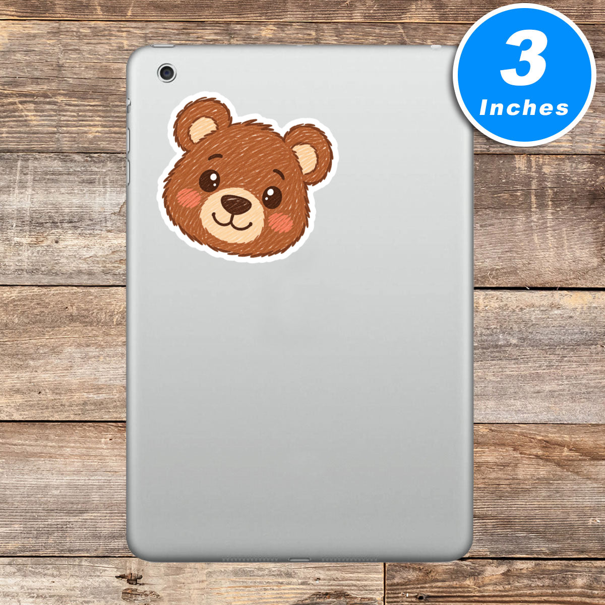 Cute Bear Head Sticker Vinyl Stickers