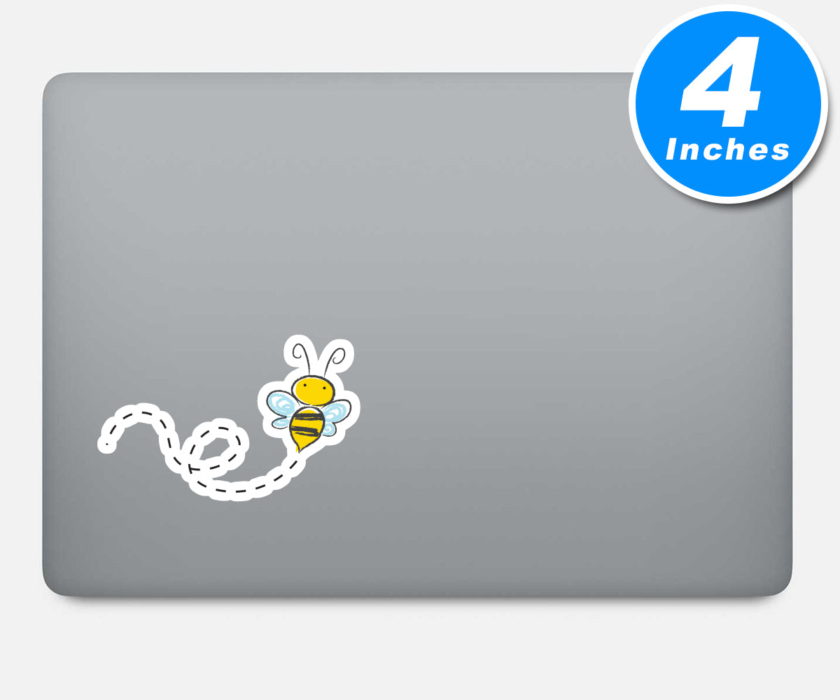 Bee Drawn In Chalk Vinyl Stickers