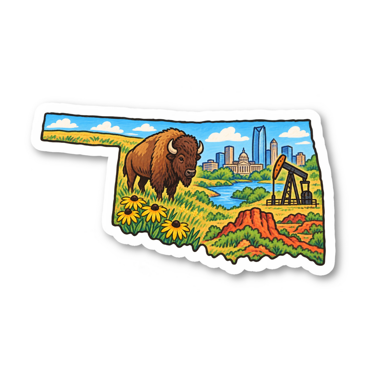 Oklahoma Vinyl Sticker