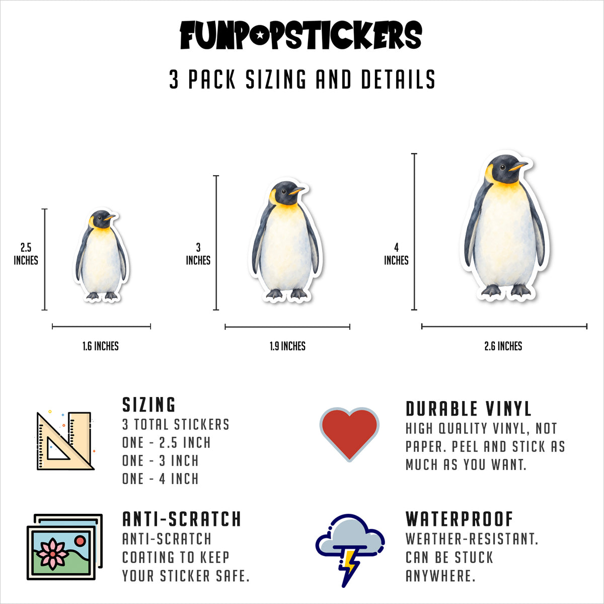 Penguin Stickers Vinyl Stickers