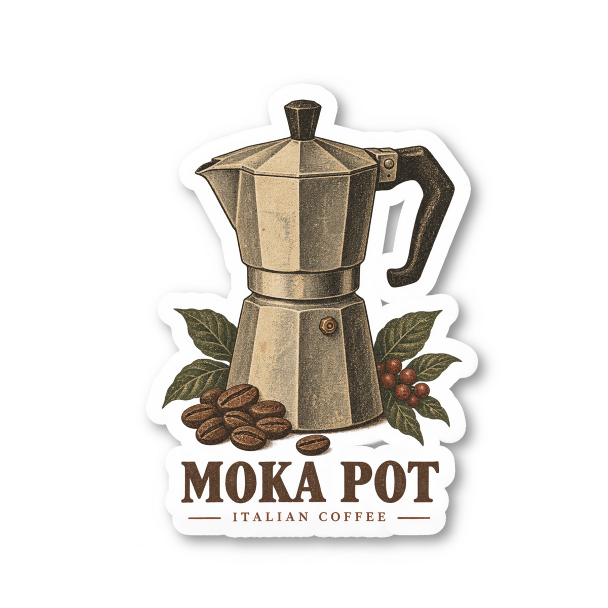 Moka Pot Vinyl Sticker