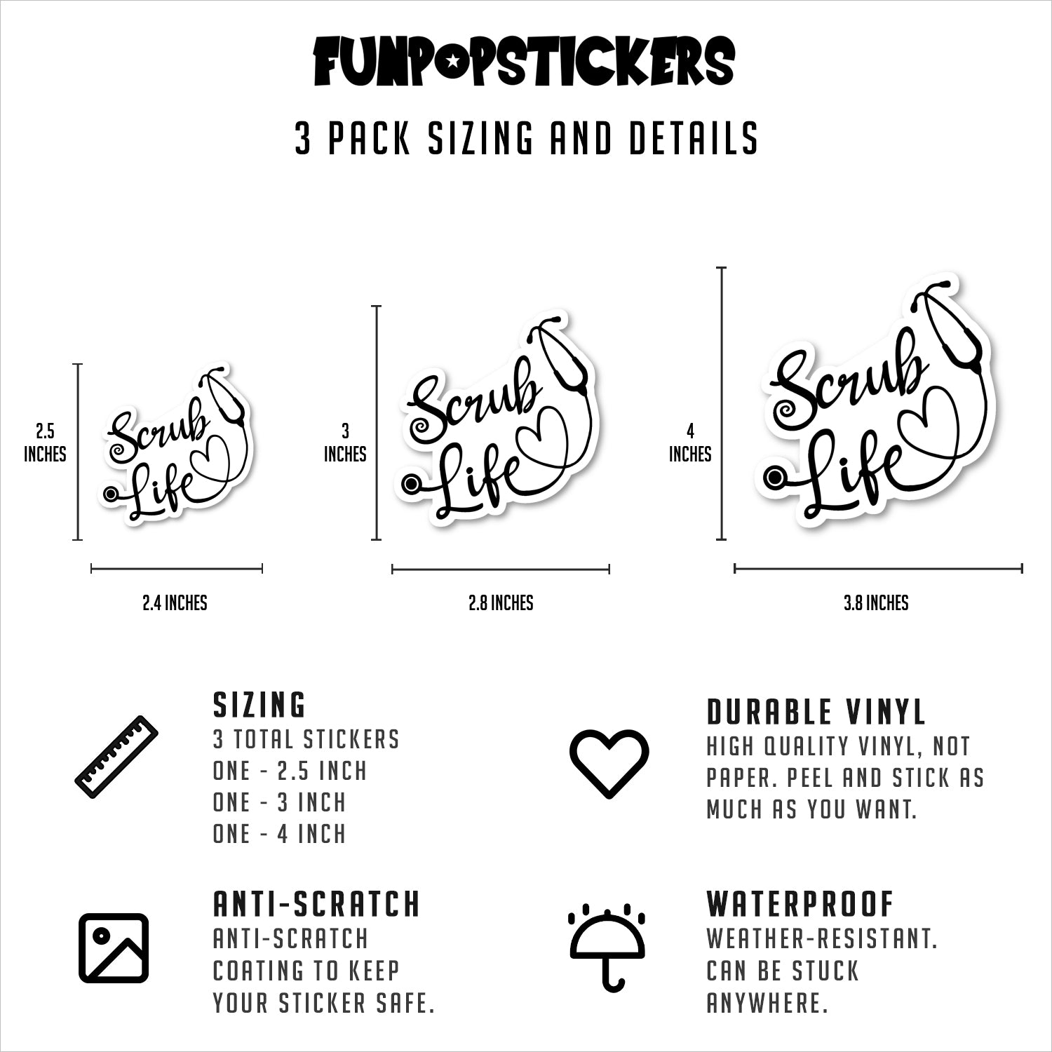 Scrub Life Vinyl Stickers