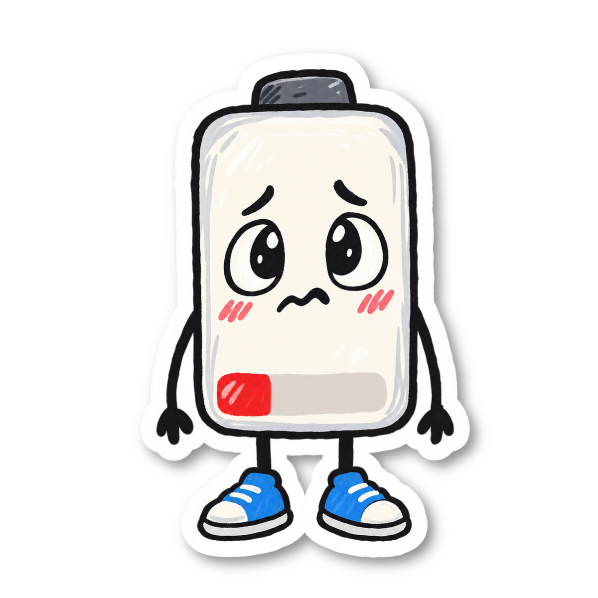 1 Percent Battery Vinyl Sticker