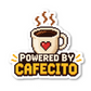 Powered By Cafecito Quote Vinyl Sticker