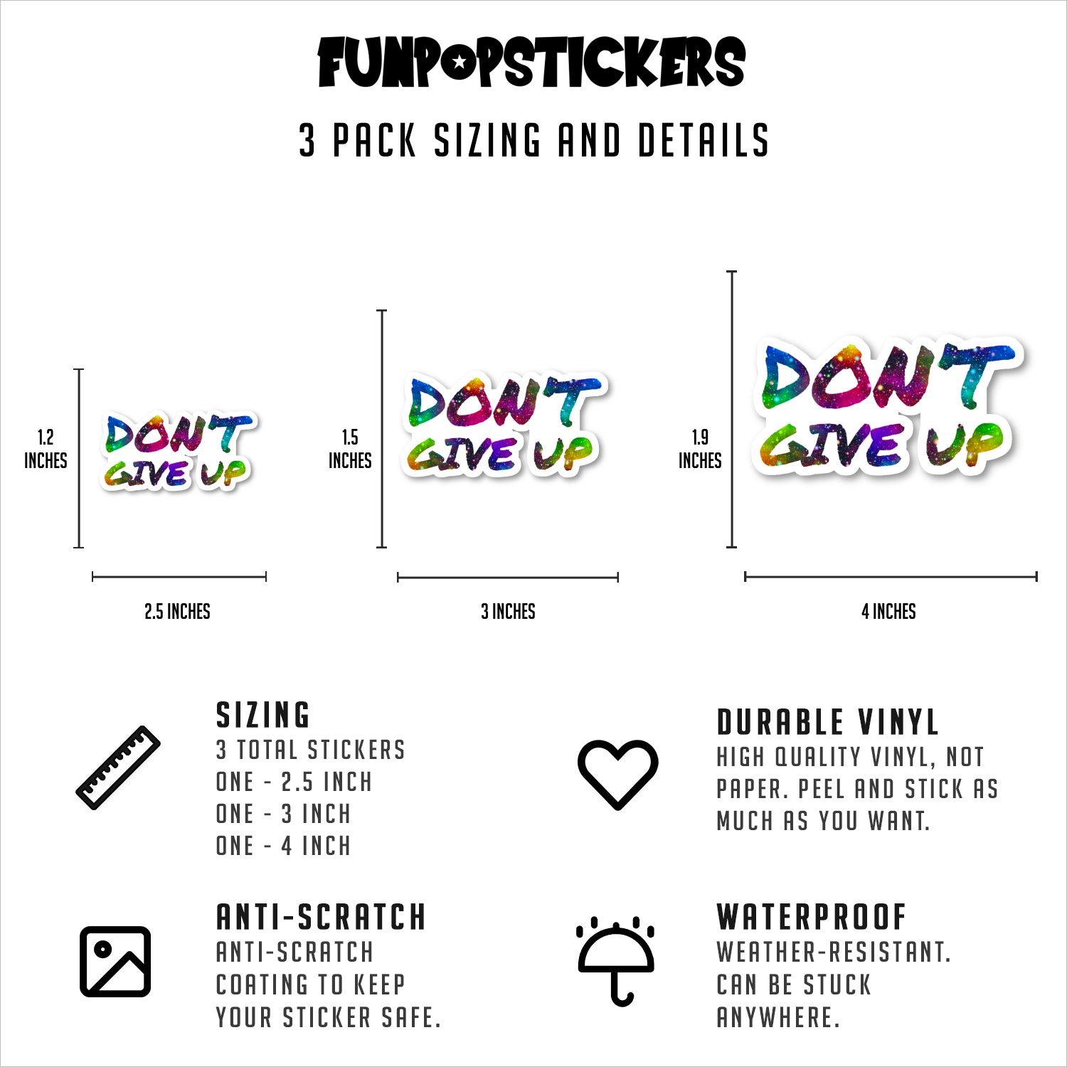 Do Not Give Up Vinyl Stickers