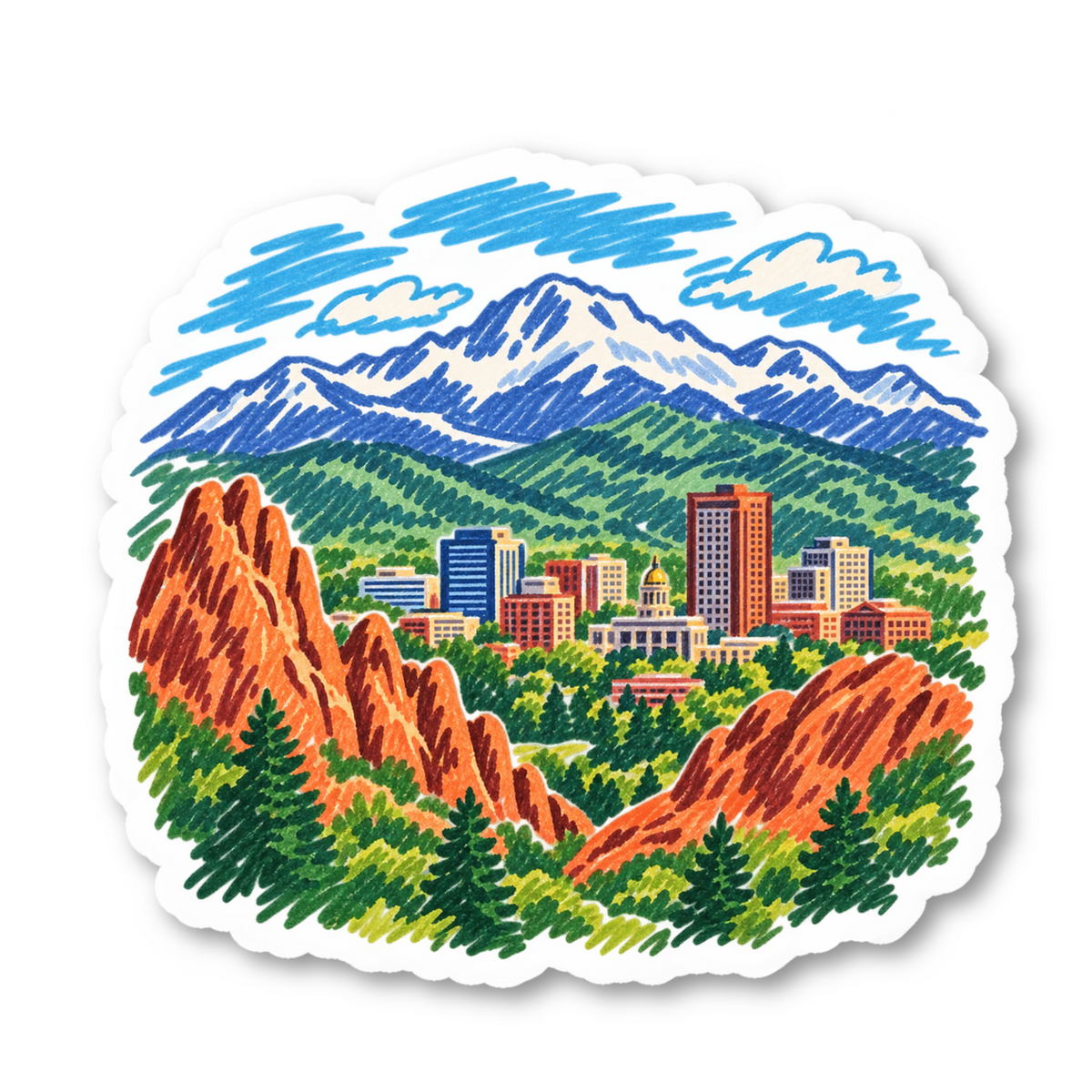 Colorado Springs Vinyl Sticker