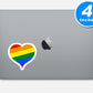 Gay Pride Heart Vinyl Stickers