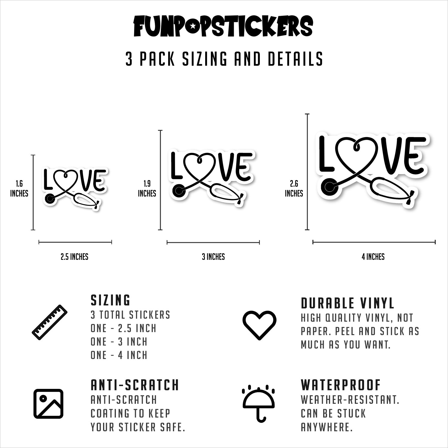 Nurse Love Vinyl Stickers