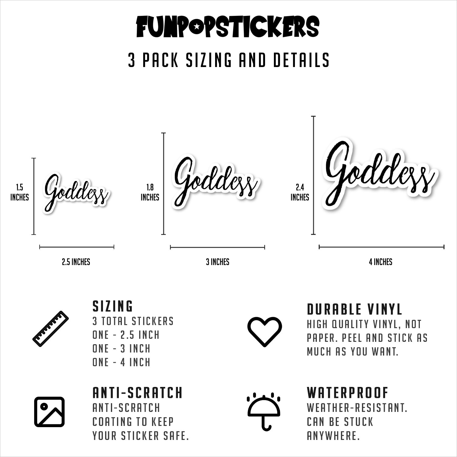 Goddess Vinyl Stickers