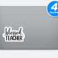 Blessed Teacher Hearts Vinyl Stickers