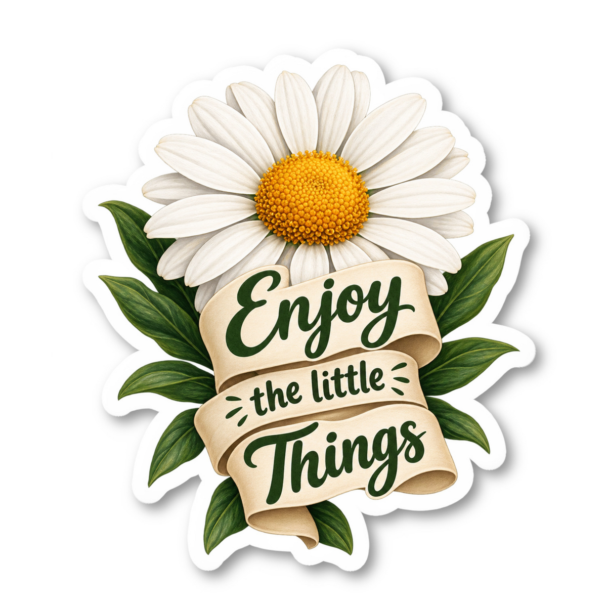 Enjoy The Little Things Quote Vinyl Sticker